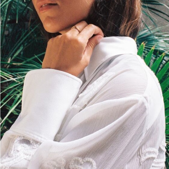 ZARA Embroidered White Limited Edition Blouse - Picture 7 of 7